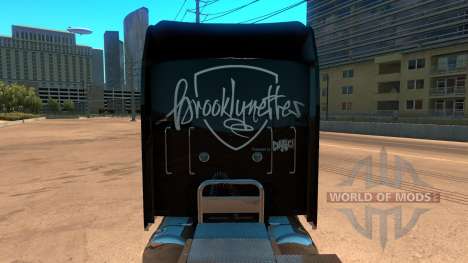 Kenworth W900 Brooklyn Nets Skin para American Truck Simulator