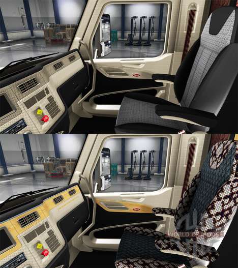 Rediseñado el interior en un Peterbilt 579 para American Truck Simulator