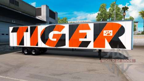 La piel de Tigre en el remolque para American Truck Simulator