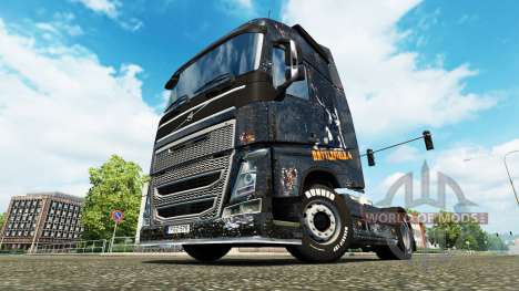 La piel de Battlefield 4 v2.0 para camiones Volv para Euro Truck Simulator 2