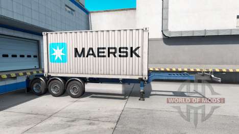 Semi-barco de contenedores de Maersk para American Truck Simulator