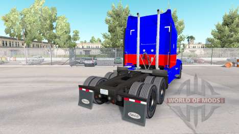 El rojo y el azul de la piel para el camión Pete para American Truck Simulator