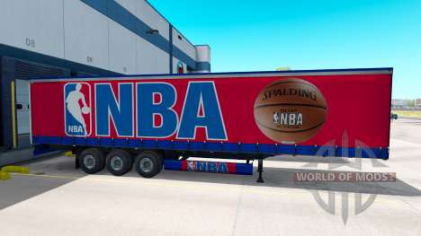 La piel de la NBA en el remolque para American Truck Simulator