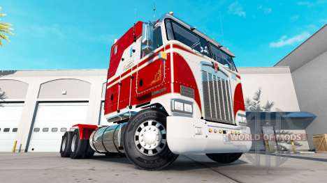 La piel Blanca Y Roja para el tractor Kenworth K para American Truck Simulator