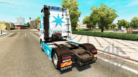 Maersk piel para camiones Volvo para Euro Truck Simulator 2