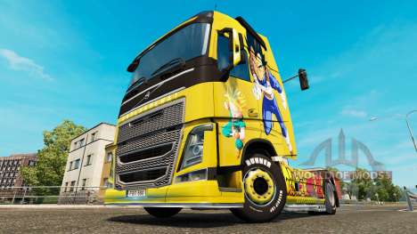 La piel de Dragon Ball Z para Volvo trucks para Euro Truck Simulator 2