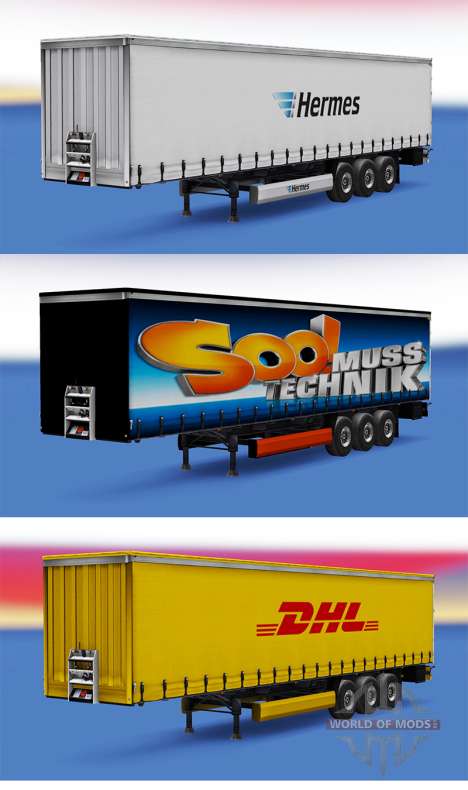 Una colección de skins para remolques v1.0 para Euro Truck Simulator 2