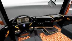 El negro y el naranja interior para Scania para Euro Truck Simulator 2