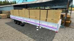 Semi remolque de cama plana para Euro Truck Simulator 2