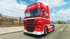 La piel de Coca-Cola en el camión DAF para Euro Truck Simulator 2
