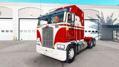La piel Blanca Y Roja para el tractor Kenworth K100 para American Truck Simulator