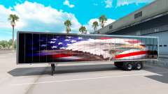 La piel de American eagle en la parte de atrás de un semi para American Truck Simulator