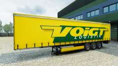 Voigt Logística skin v1.2 on the trailer para Euro Truck Simulator 2