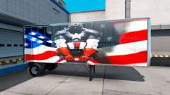 La piel Super Héroe en el semi-remolque para American Truck Simulator