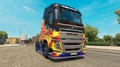Fuego azul de la piel para camiones Volvo para Euro Truck Simulator 2