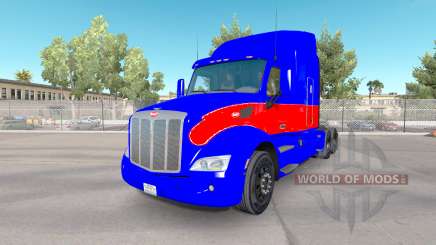 El rojo y el azul de la piel para el camión Peterbilt para American Truck Simulator