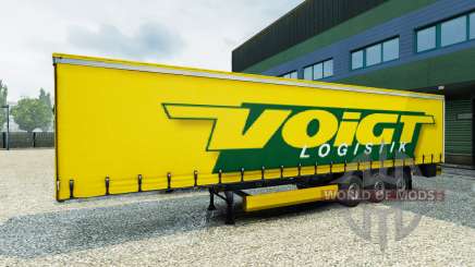 Voigt Logística skin v1.2 on the trailer para Euro Truck Simulator 2