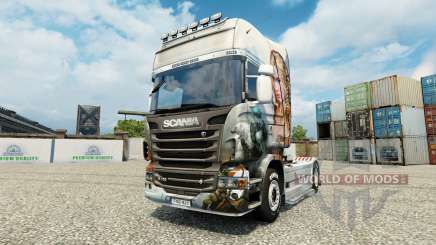 La piel de Guild Wars 2 Norn en el tractor Scania para Euro Truck Simulator 2