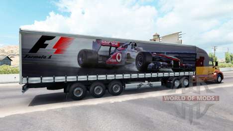 La piel de la Fórmula 1 en el semi-remolque para American Truck Simulator
