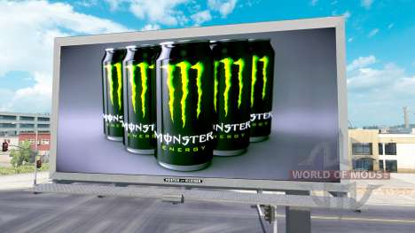 Monster Energy de publicidad en vallas publicita para American Truck Simulator