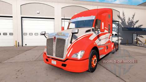La piel de la Raya Roja en el camión Kenworth para American Truck Simulator