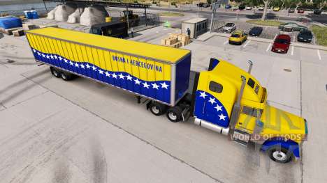 La piel Bosnia en el camión Freightliner Classic para American Truck Simulator