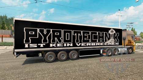 La piel de Pirotecnia en el remolque para Euro Truck Simulator 2