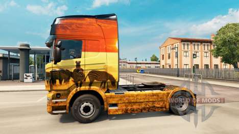 La piel de Safari para Scania camión para Euro Truck Simulator 2