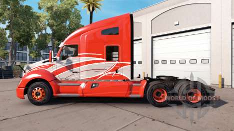 La piel de la Raya Roja en el camión Kenworth para American Truck Simulator