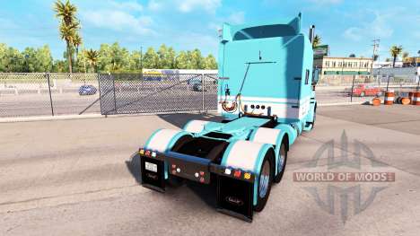 La piel Azul-Blanco para el camión Peterbilt 389 para American Truck Simulator