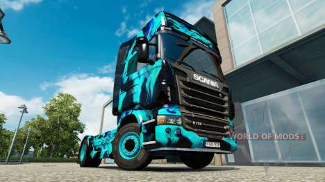 La piel de Humo Verde para Scania camión para Euro Truck Simulator 2