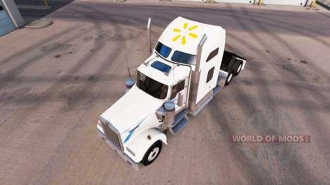 La piel de Walmart en el camión Kenworth W900 para American Truck Simulator