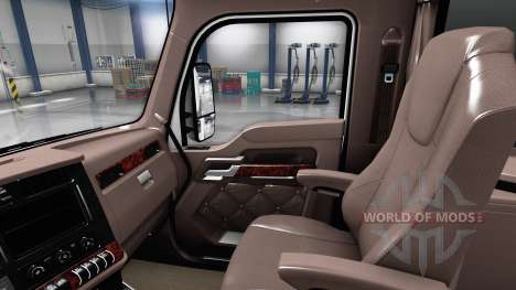 De lujo marrón interior Kenworth T680 para American Truck Simulator