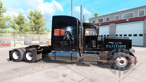Pantera negra de piel para el camión Peterbilt 3 para American Truck Simulator