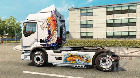 La piel Koi para tractor Renault para Euro Truck Simulator 2