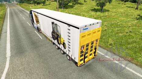 Cortina semirremolque Krone JCB para Euro Truck Simulator 2