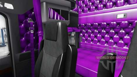 Púrpura interior Kenworth W900 para American Truck Simulator