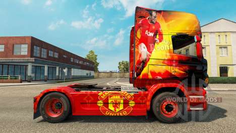 La piel del Manchester United para tractor Scani para Euro Truck Simulator 2