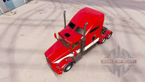 La piel Rayas v4.0 tractor Kenworth T800 para American Truck Simulator