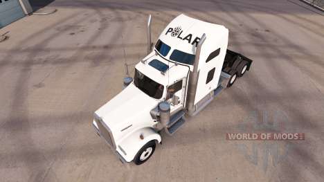La piel en empresas Polar camión Kenworth W900 para American Truck Simulator