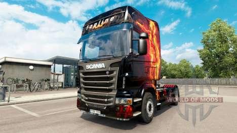 El fuego de Niña de piel para Scania camión para Euro Truck Simulator 2