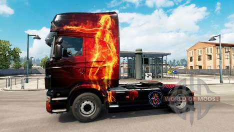 El fuego de Niña de piel para Scania camión para Euro Truck Simulator 2