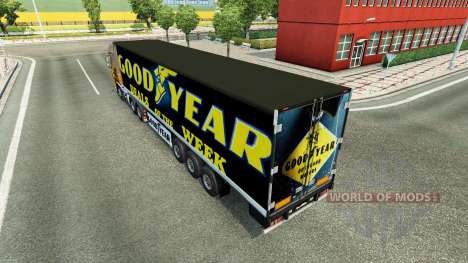 La piel de Goodyear en el remolque para Euro Truck Simulator 2