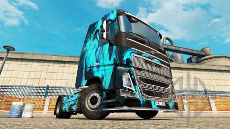 La piel de Humo Verde para camiones Volvo para Euro Truck Simulator 2