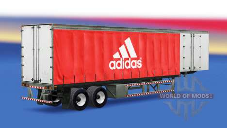 La piel de Adidas en el remolque para American Truck Simulator