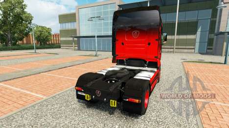 Piel Negro Y Rojo para el tractor Scania R700 para Euro Truck Simulator 2