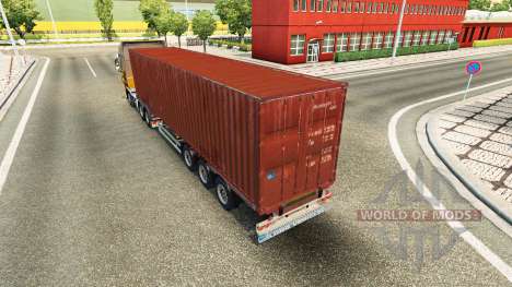 El semirremolque-contenedor de camión para Euro Truck Simulator 2