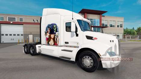 Gangster Chica de piel para el camión Peterbilt para American Truck Simulator