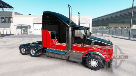 La piel Rayas v3.0 tractor Kenworth T800 para American Truck Simulator