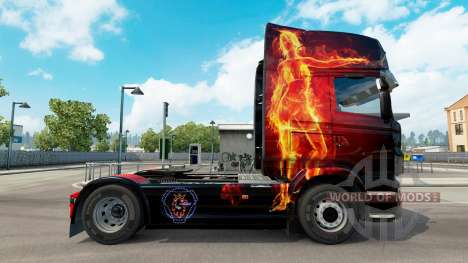 El fuego de Niña de piel para Scania camión para Euro Truck Simulator 2